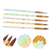 WOONEKY 5pcs Acrylic Nail Art Carving Pen Brush Random and