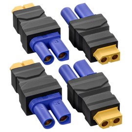 Goupchn XT60 Female to EC5 Female Connector Adapter Wireless Converter 4PCS for RC FPV Drone Car Lipo Battery Charger ESC