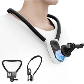 Summer Cellphone Neck Hanging Mount Bracket, Smartphone Neck Hanging Ring, 1 Count Chest Phone Stand Bracket, First-person Perspective Bracket, Phone & Camera Accessories - Color: Black