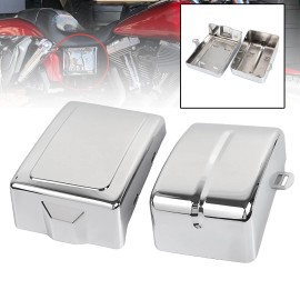 Unbranded Chrome ABS Battery Box Side Cover For Harley Dyna Low Rider FXDL Fat Bob FXDF