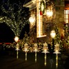 ILLUMINEW Christmas Outdoor Decorations, Solar Tree Pathway Lights, 5 Pack