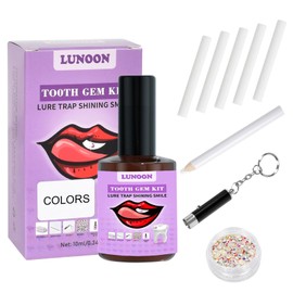 Tooth Jewellery Set DIY Tooth Gemstone Kit with Glue Tartar Jewellery em Kit Tooth Jewellery Decoration Set, Tartar Jewellery Tooth Crystal Kit, for Reflective Tooth Decoration (Colourful)