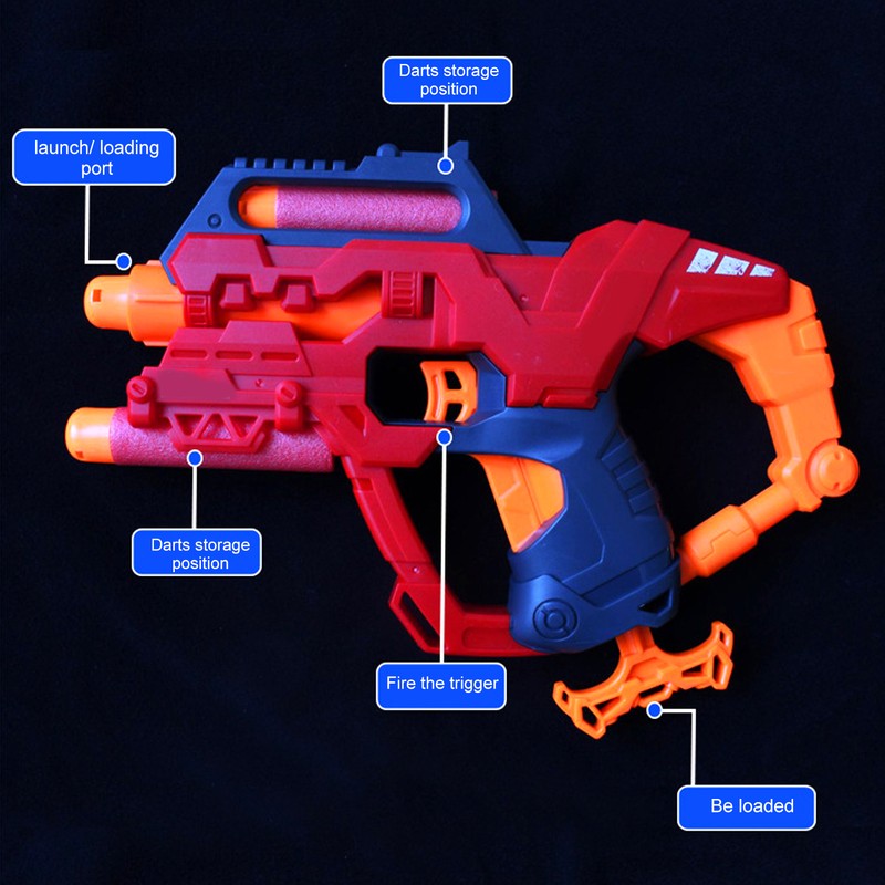 Kids CS Blaster Weapon Toy 10m Transmitter Soft Darts Birthday