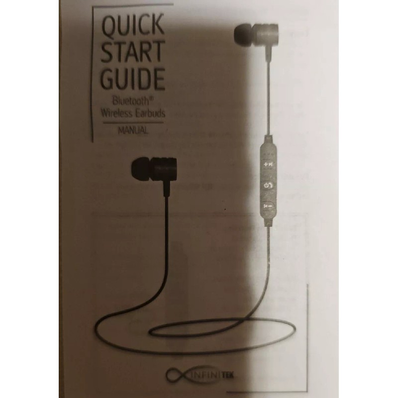 Infinitek Wireless Earbuds Black - High Performance - Toggle Free
