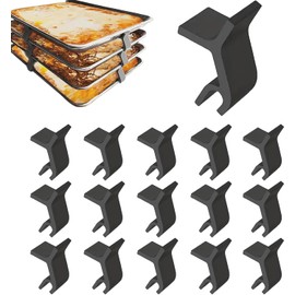 8pcsBaking Sheet Stackers Layered Tray Holder Stackers,Reusable Trays Stacking Holder, Baking Tray Stackers for Freeze Dryer Trays,Multipurpose Baking Tray Stackers Suitable (Black 16)