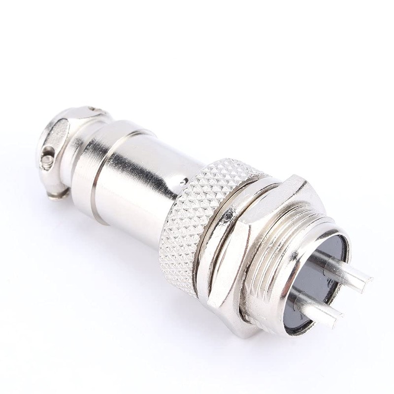 1 Set GX16 Aviation Plug Socket Screw Type Male Metallic