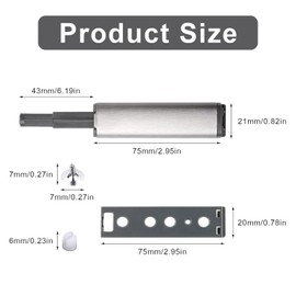 UZSUZZ 10pcs Push to Open Door Catches, Cabinet Magnetic Door Catch, Heavy Duty Touch Door Latch,Drawer Push to Open Door Lock Catches for Wardrobe, Cabinet, Drawer Closure