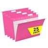 Pink Hanging File Folders,25 Packs Letter Size File Folder,Designed for