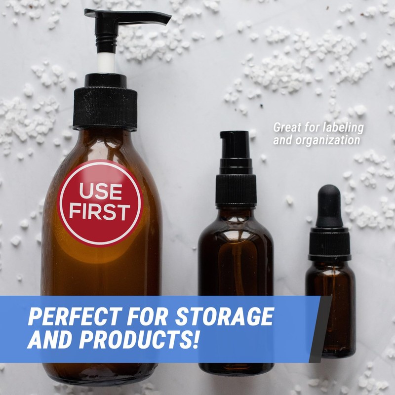 Use First Stickers (2 inch, Red, Round - 300 Labels)