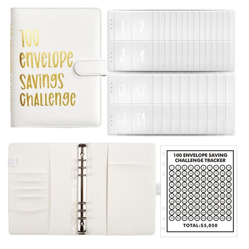 100 Envelopes Money Saving Challenge, Money Saving Planner Cash Envelope