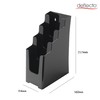 Deflecto Countertop Black 4 Tier 4 Pocket 1/3 A4 (DL