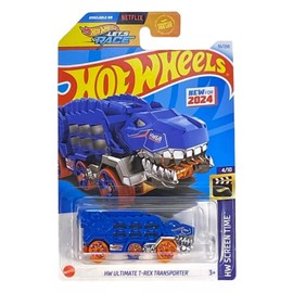 Hot Wheels Ultimate T-Rex Transporter (Blue), HW Screen Time 4/10
