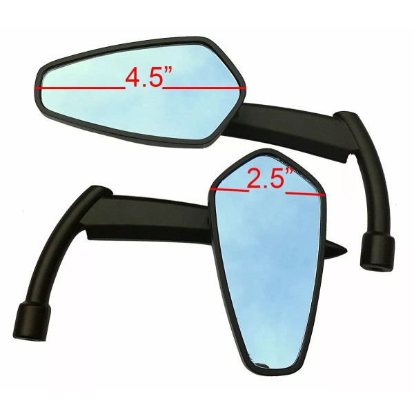 MotorToGo Black Blade Sickle Grim Reaper Scythe Mirrors for Harley-Davidso