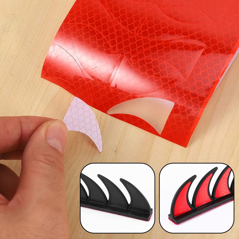Giilayky Reflective Motorcycle Helmet Mohawk Spikes Rubber Camber Saw with