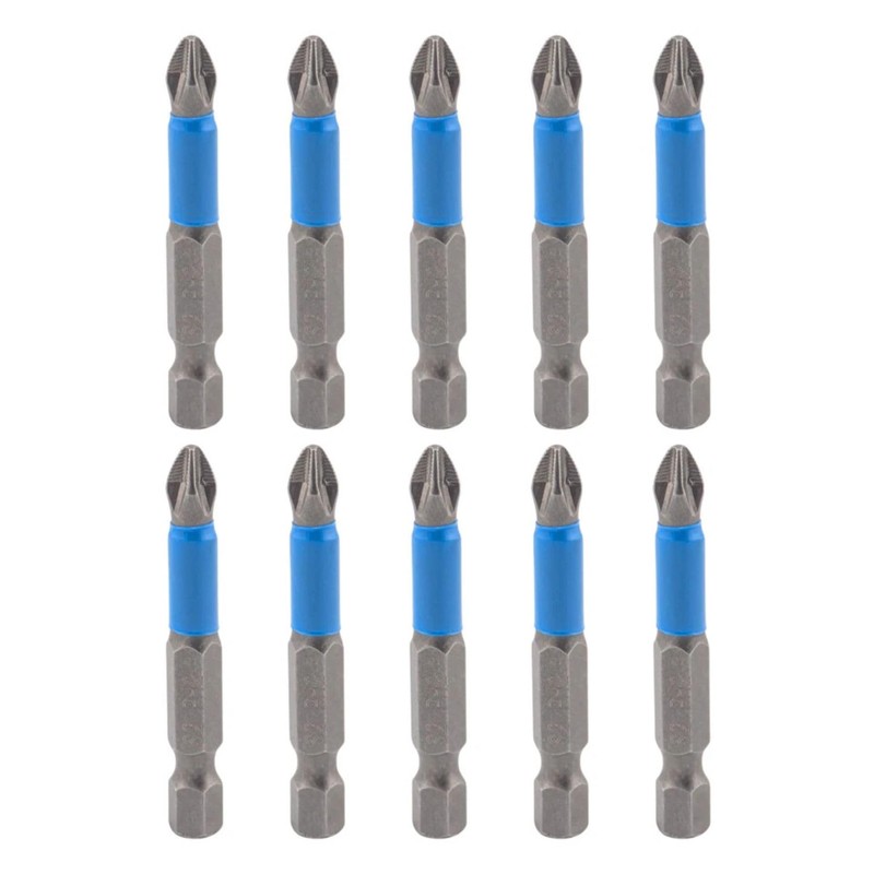 Magnetic 10pcs PZ2 50mm Pozi Drive 2 Impact Duty Screwdriver
