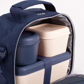 MILAN 08806SNCB Insulated Food Bag with 3 Compartments (3.5 L) Series 1918 - Navy, Multi-Colour