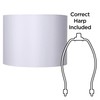 Set of 2 Hardback Drum Lamp Shades White Medium 16"