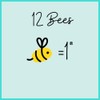 12 Jumbo Icing Bees – Edible Sugar Decorations for Cakes,
