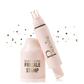 Faux Freckle Stamp,Liquid Freckle Pen, Fake Air Cushion, Long Lasting Waterproof Quick Dry Lifelike Magic Freckles Stamp (03 Dark)