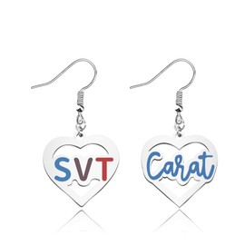 WSNANG Korea Group 17 Gift SVT Carat Earrings 17 Fans Earrings K-pop Earrings Gift K-POP Music Lover Jewelry K-Pop Merch (Carat ER)