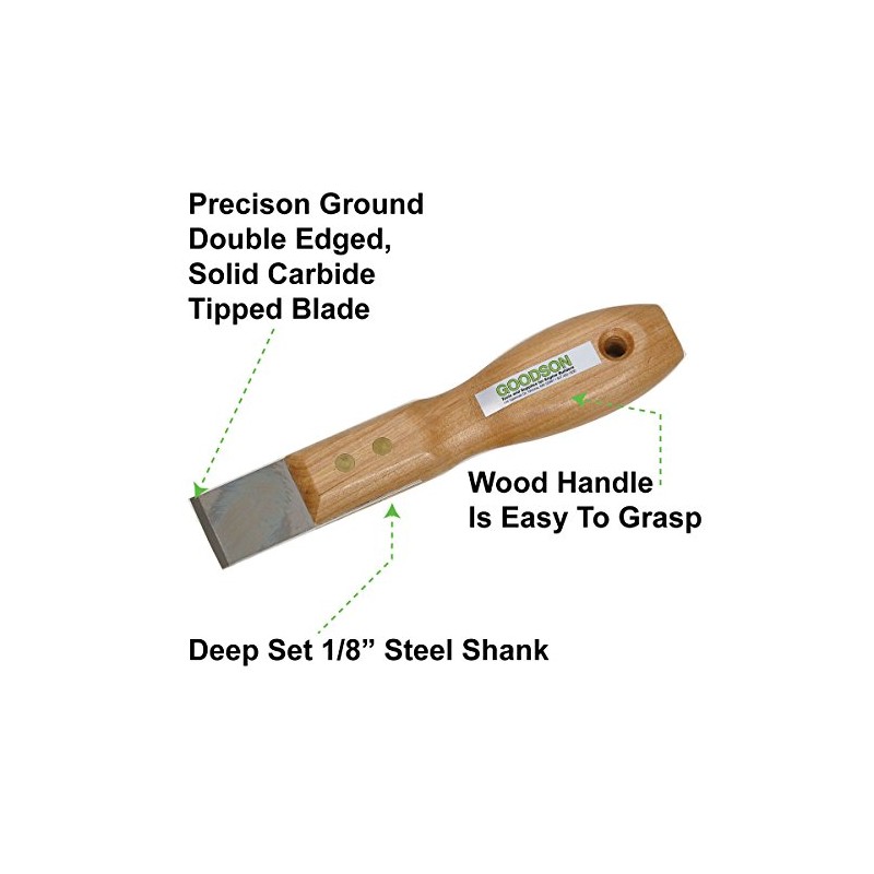 GOODSON 1-1/4" Wide Multi-Purpose Carbide-Tipped Scraper