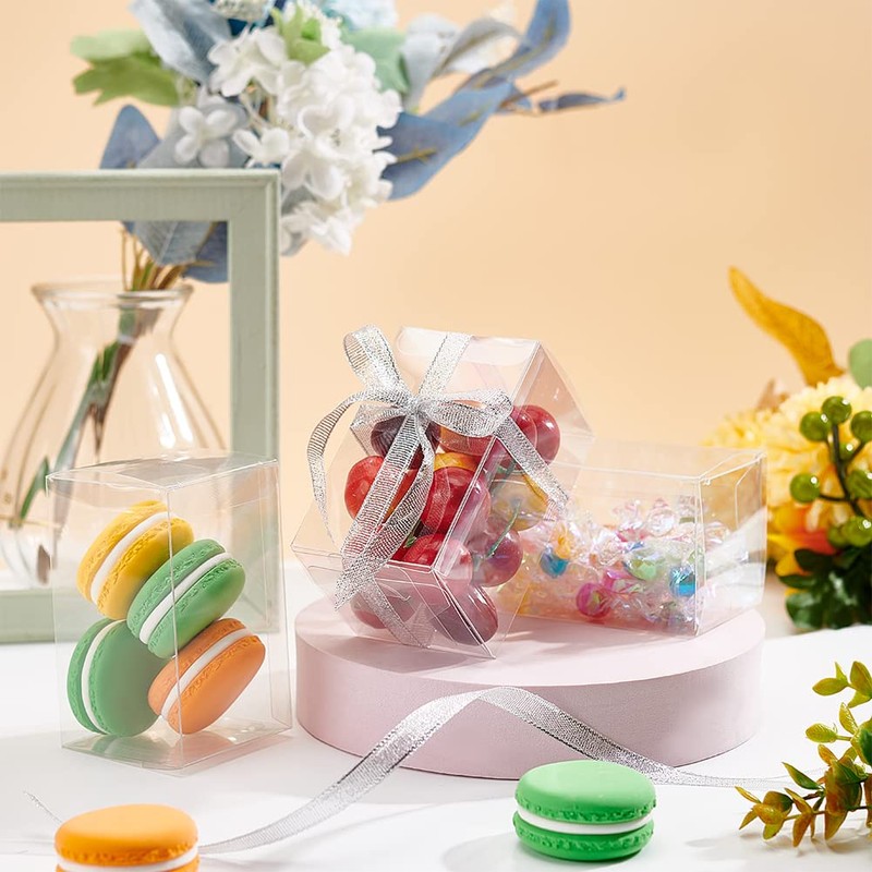BENECREAT 30 Pcs PVC Transparent Plastic Case, 2.4 x 2.4