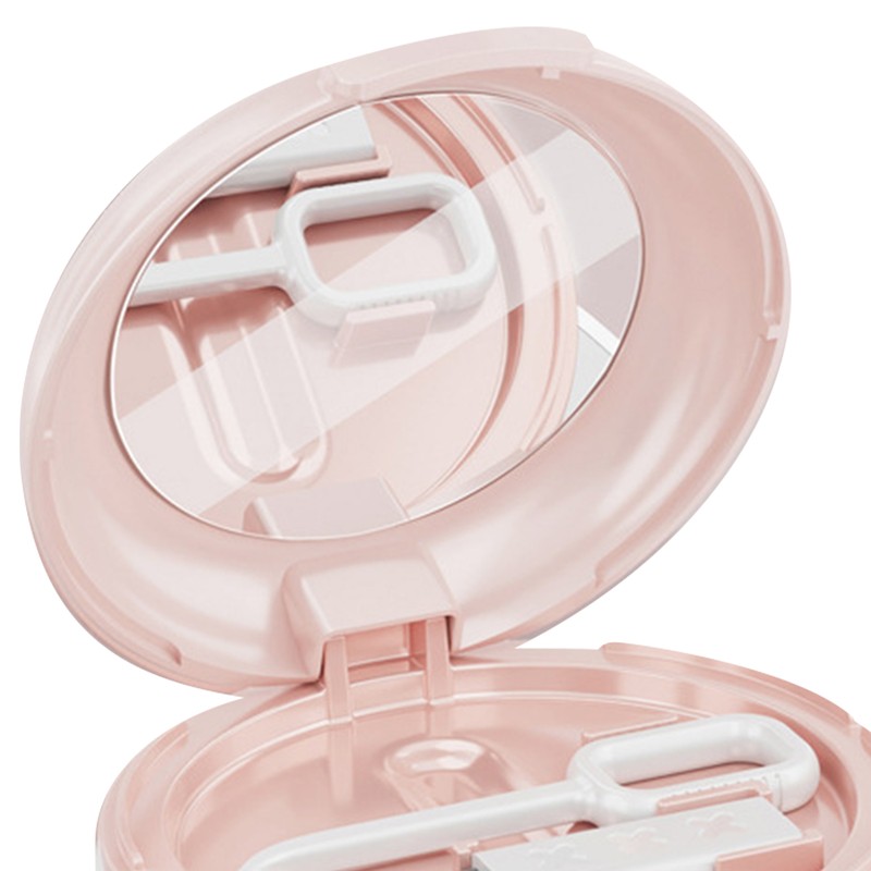 Mouth Guard Case Storage Box Good Sealing with Brush Mirror