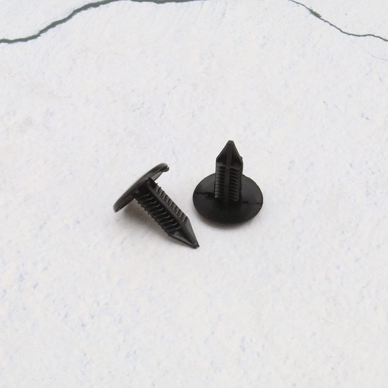 EMSea 30pcs Plastic Fir Tree Trim Clips Black 6mm Hole