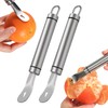 2pcs Stainless Steel Orange Peeler Tools, Long Handle Serrated Multifunctional