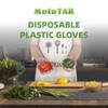 MoloTAR 100 pcs Plastic Disposable Gloves,Disposable Gloves, One Size Fits