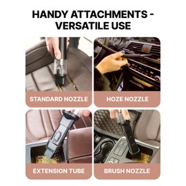 Owleys Portable Handheld Car Vacuum Cleaner with HEPA & Stainless Steel Filter, 6000–16000PA Suction, 85000 RPM Motor, 40-Min Battery Life, Cordless Mini Vacuum for Car, Home, and Office