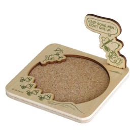 SNOOPY Snoopy Coaster with Ornament, Snoopy SNC580SN, Natural, Assembled (W x H x D): 3.7 x 2.0 x 3.7 inches (95 x 50 x 95 mm)