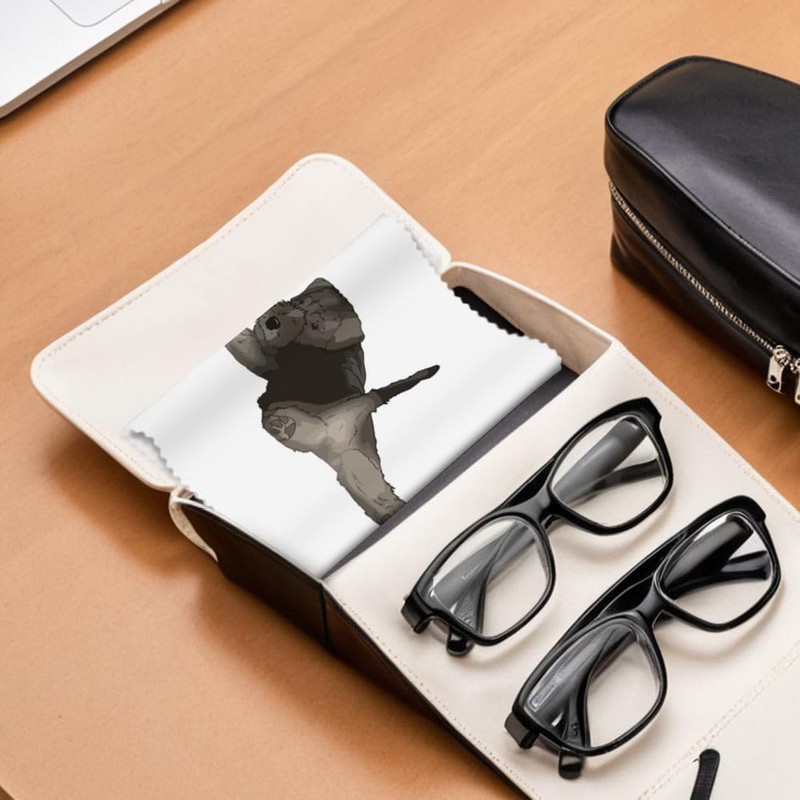 Azeeda 2 x 'Schnauzer-Welpe entspannt' Mikrofaser-Objektiv- / Brillenreinigungstücher (LC00028575)