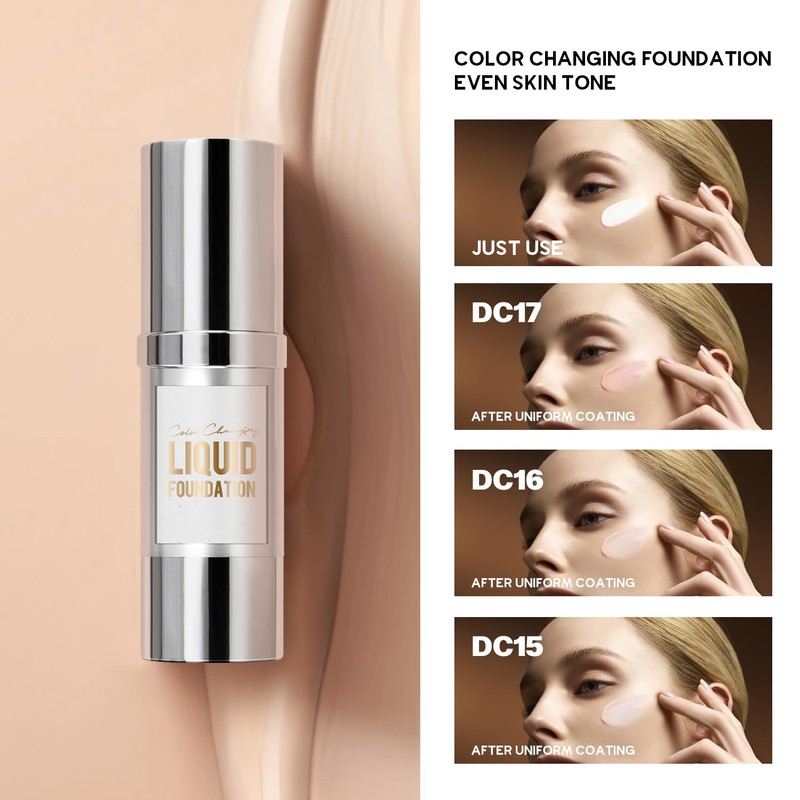 VIOLA HOUSE Foundation Color Changing, Flüssige Foundation Makeup für das