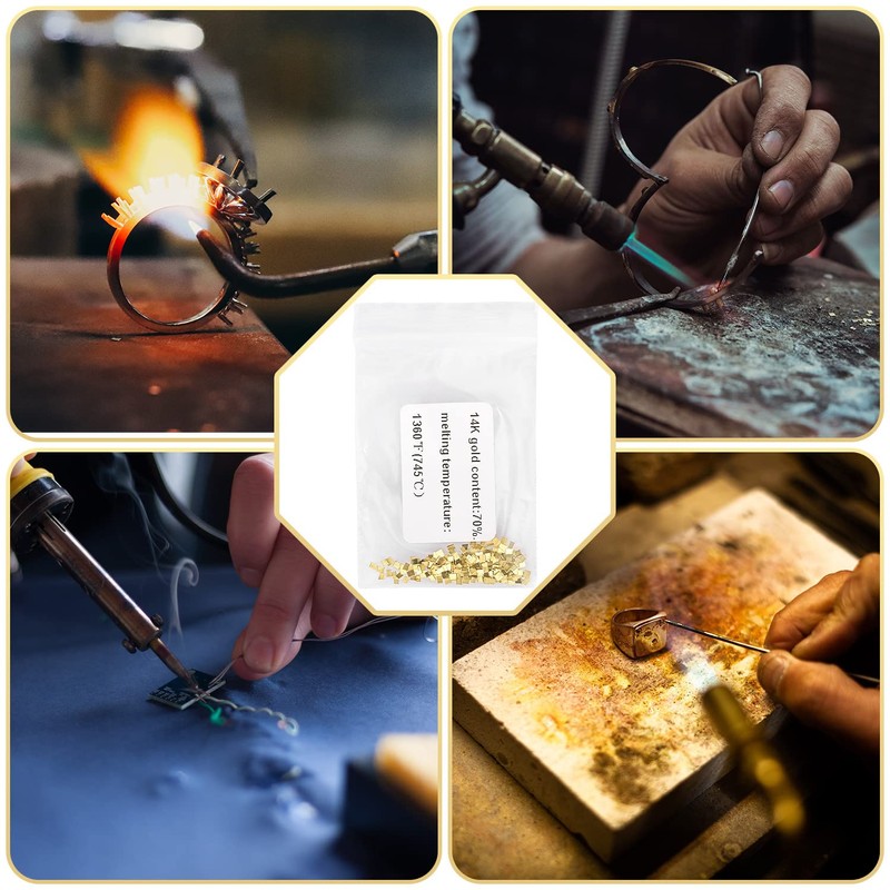 AIEX Gold-Plated Alloy Solder, 1x1mm 0.5 Gram (0.32DWT) about 200pcs