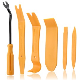 vcsjw 6-Piece Car Lever Tool Set, Disassembly Tool, Car Trim, Door Trim Tool, Car Tool, Trim Wedges, Car Disassembly Tool, Plastic Lever Tool Car Clip Lifter (Yellow)