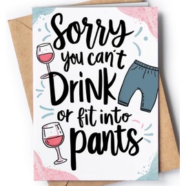 New Baby Card - Funny Baby Shower Cards for Boy or Girl or Gender Neutral - Congratulations Baby Card for Parents to be - New Mom Card - Pregnancy Congrats Card - Expecting Baby Card