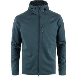 Fjällräven Men's Abisko Grid Fleece Hoodie, Mountain Blue, X-Large
