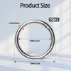 10 Pcs Metal Spring Round Carabiner Inner Diameter 1 Inch
