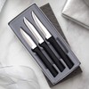 RADA Set of 3 Black Handled Paring Knives With Knife