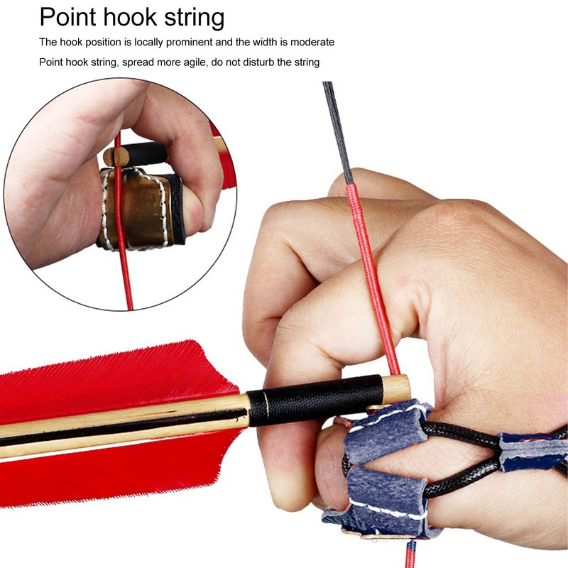 Leather Archery Thumb Ring Archery Finger Protector Guard for Traditional