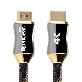 QualGear QG-PCBL-HD20-6FT 6' HDMI Premium Certified 2.0 Cable with 24K Gold Plated Contacts, Supports 4K Ultra HD, 3D, 18Gbps, Audio Return Channel, Ethernet