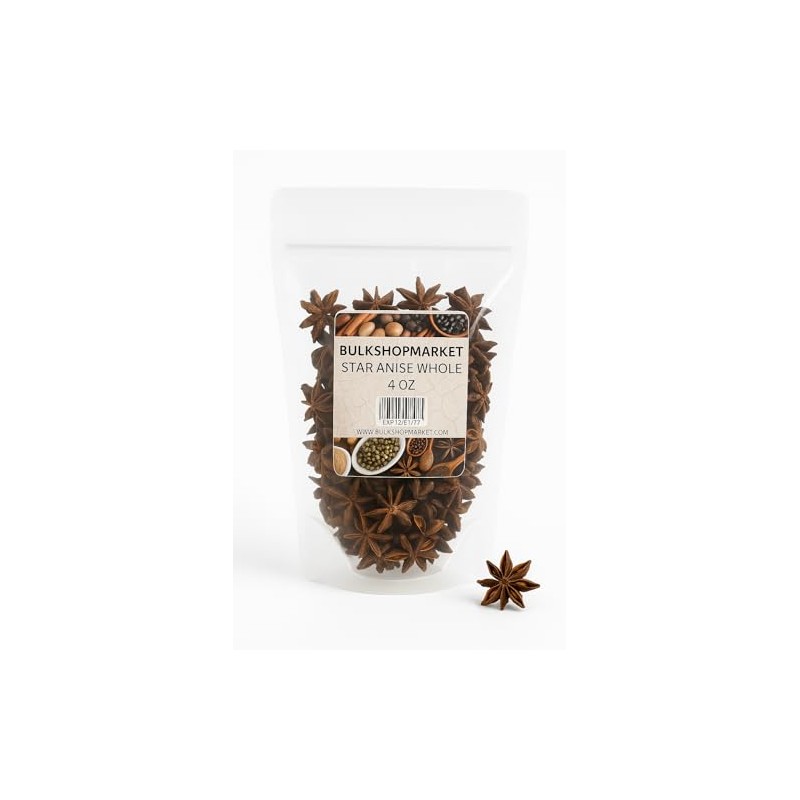 STAR ANISE WHOLE 4 OZ BY BULKSHOPMARKET