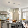 Modern Led Pendant Light Fixture, 15W Chrome Spiral Led Chandelier