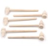 Teensery 10 Pcs Mini Wooden Hammers Small Pointed Mallets for