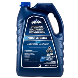 PEAK OET Extended Life Blue 50/50 Prediluted Antifreeze/Coolant for Asian Vehicles, 1 Gal.