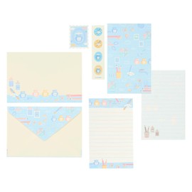 Sanrio 341070 Cinnamoroll Cinnamoroll Letter Set, 8 Piece Toilet Pin, Envelopes Included, Sealing Seal Included
