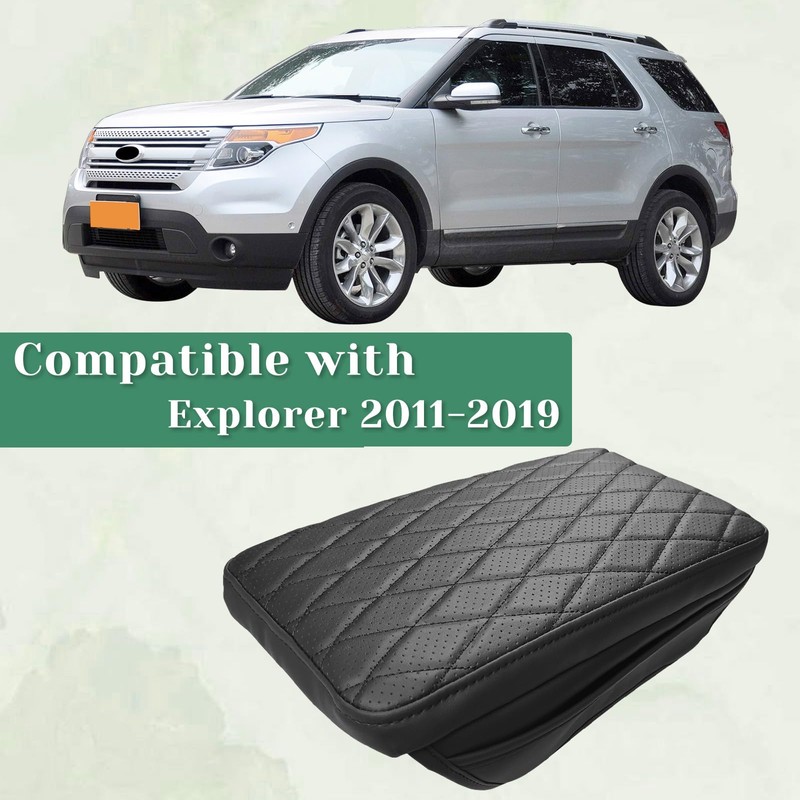VKGUG Center Console Armrest Cover Compatible with Ford Explorer 2011-2019