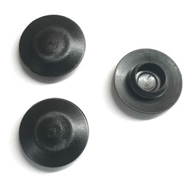 3/8" (0.375 inch) Flush Mount Black Plastic Body and Sheet Metal Hole Plug - Qty 25