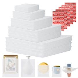 AOBOPLE 150 Pack Foam Pouches & Foam Sheets,4 Size Cushion Foam Pouch with 12" x 12" Foam Wrap Sheets for Moving,Packing,Transportation and Storage (16" x 24"&16" x 12"&14" x 12"&12" x 12")